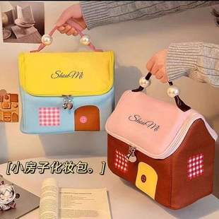 Internet celebrity hot selling small house makeup bag, wate