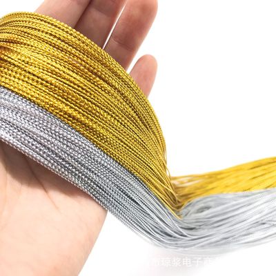 Hang tag rope, gold wire thread, coreless and non elastic p