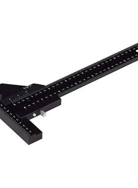 Aluminum alloy T-shaped ruler, woodworking multifunctional