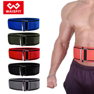 Sports Weightlifting Belt Self locking Buckle EVA Blue Fitn