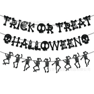 Halloween Flag Party Decoration Banner Halloween Flag Flowe