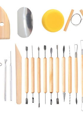 19 piece set of pottery tools, clay sculpture carving knive