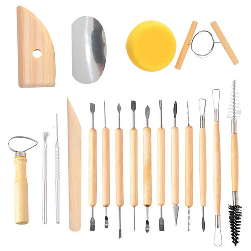 19 piece set of pottery tools, clay sculpture carving knive