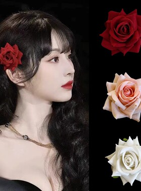 Rose Hairpin Female 2024 New Style Atmosphere Photo Sweet H