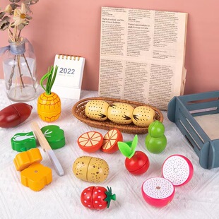 Wooden children's puzzle early education play house toy sim