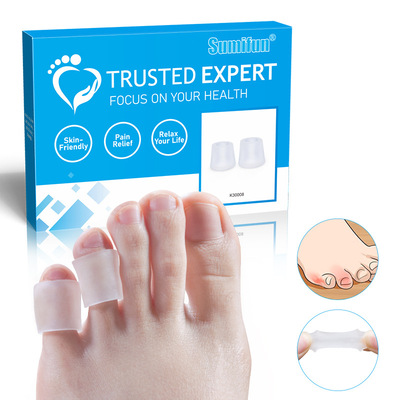 Sumifu 8 pairs/box transparent color silicone toe protectio