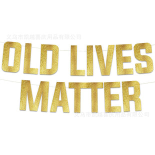 Birthday Party Decoration Father's Day Flag Banner Old Live