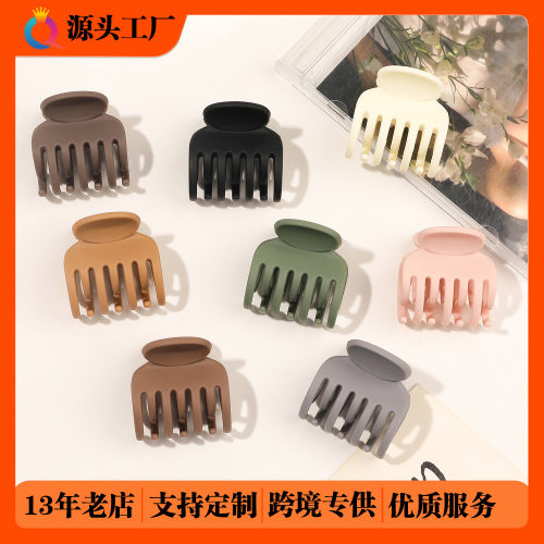 Matte seven tooth hair clip, ponytail tie, hair disc, hair