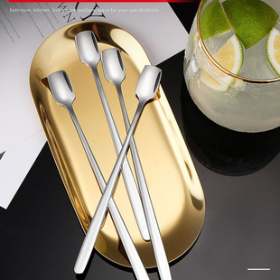 Korean style 304 stainless steel long ice spoon, household