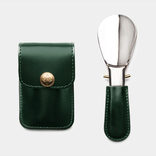 Japanese PU Leather Foldable Shoe Puller Metal 430 Material