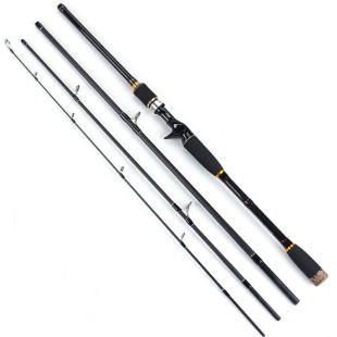 Portable segmented lure rod gun handle straight handle lure