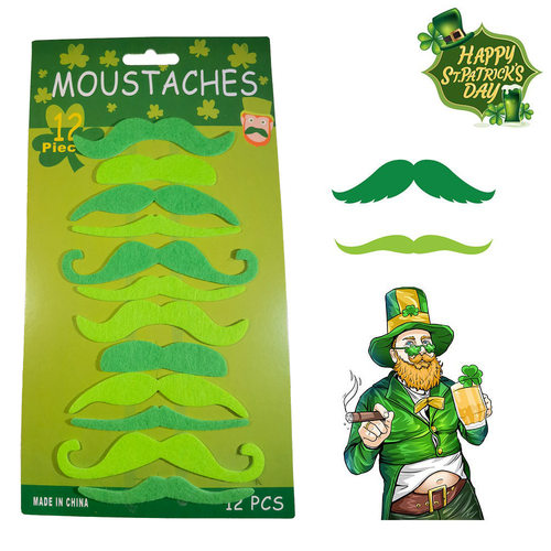 Irish Party Accessories Beard 12 Different Shapes Green Bea
