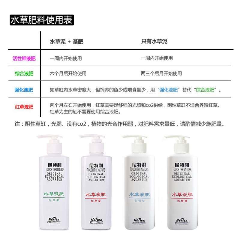 尼特利水草液肥草缸综合通用型铁肥钾肥红草微量元素不伤鱼营养液