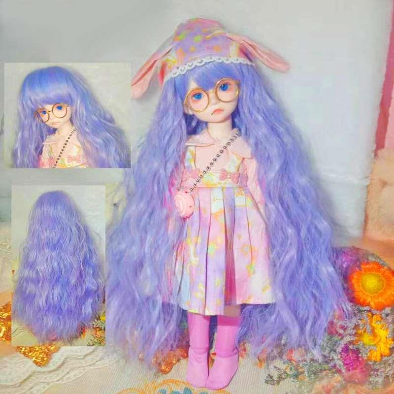 6分8分bjd叶罗丽假发男娃女娃娃娃假发仿真头皮短发波浪长卷发