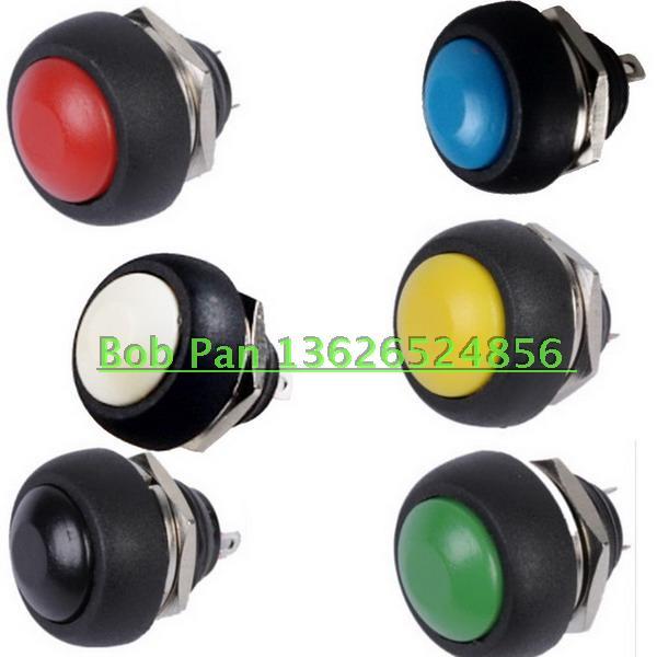 PBS-33B 12mm防水汽车开关 小按钮开关 门铃 喇叭 复位开关