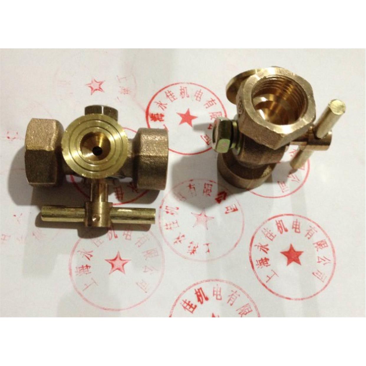 铜压力表 铜三通阀门 铜旋塞阀 铜三通旋塞 三通球阀 20*1.5*4分