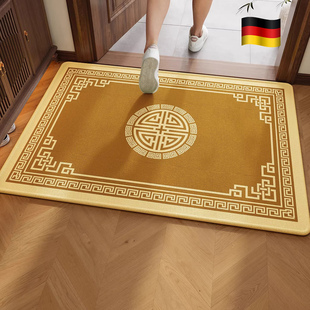 德国KGL东户朝西入户门土黄色轻奢圈绒地毯免洗耐脏可裁剪玄关垫