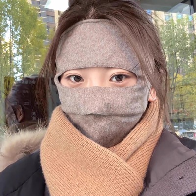 保暖口罩女秋冬季防寒防风脸基尼