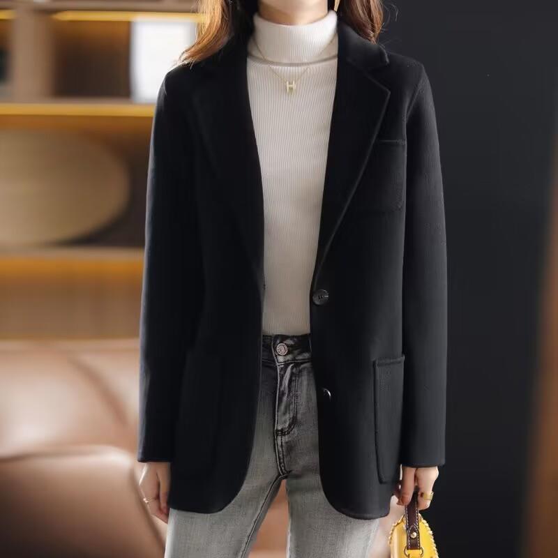 2023新款韩版毛呢外套短款呢子大衣女士小个子新款秋冬季装显瘦潮