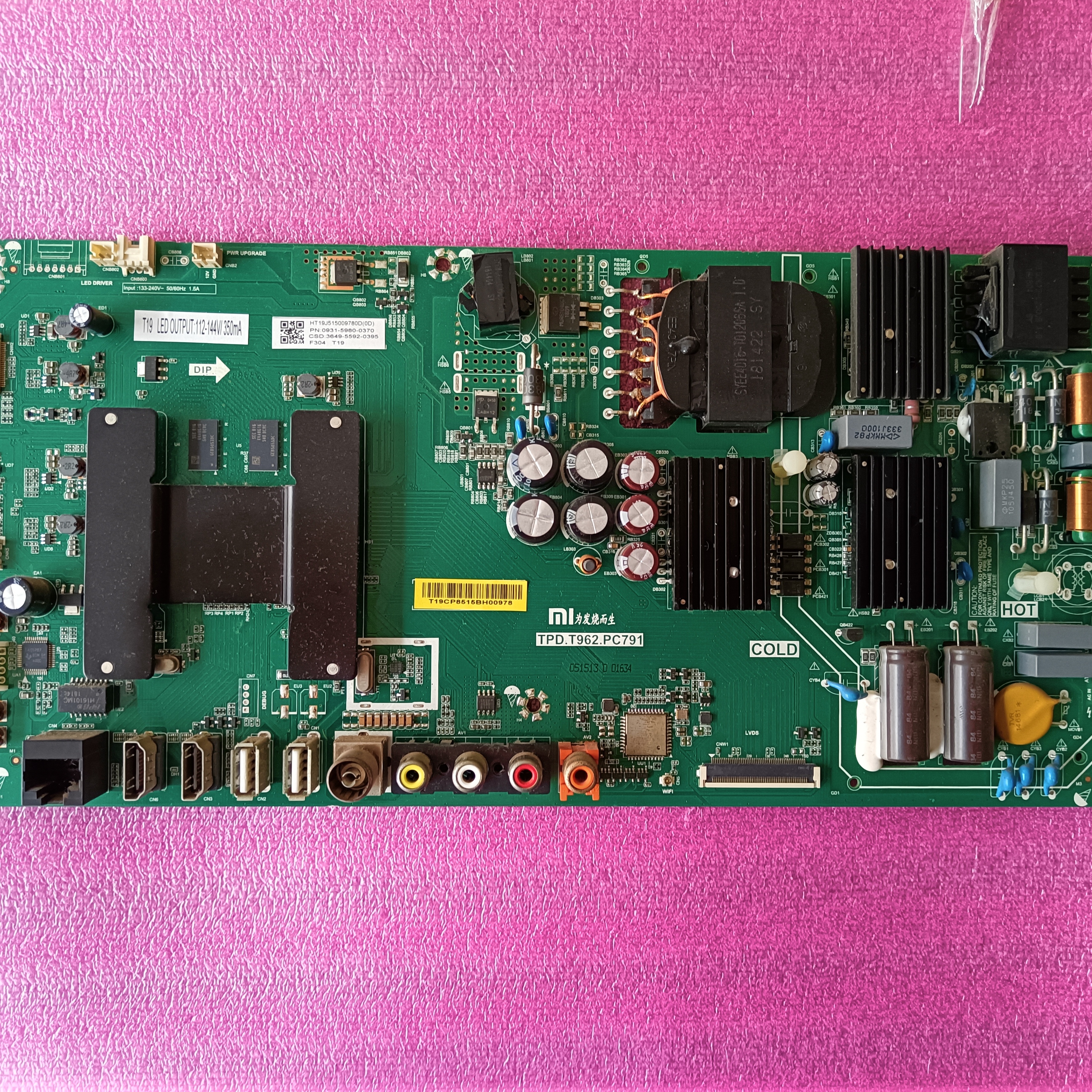 原装小米L49M5-AZ主板TPD.T962.PC791 配屏 MI49TV(M49)