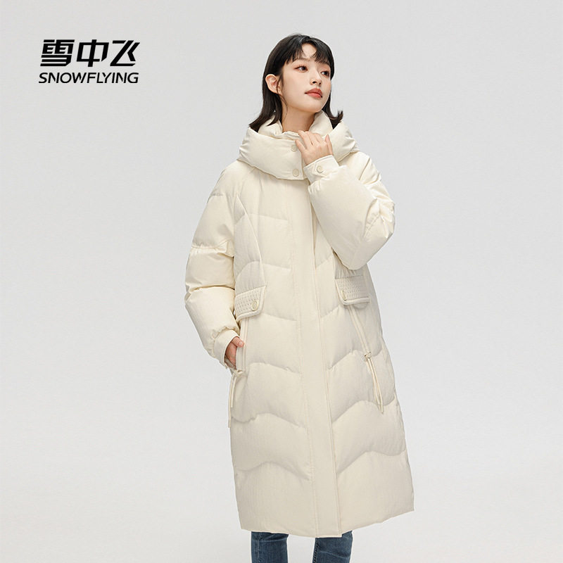雪中飞女羽绒服长款加厚保暖