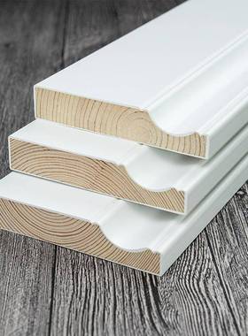 厂家实木墙裙墙板背景墙轻奢欧线条QMX式板扣板造客厅护踢脚线型