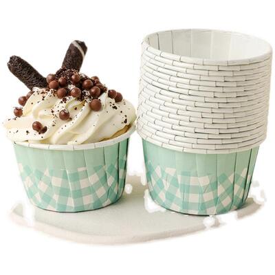 A5L蓝色纸烘格子*50只杯焙F769MH78用纸