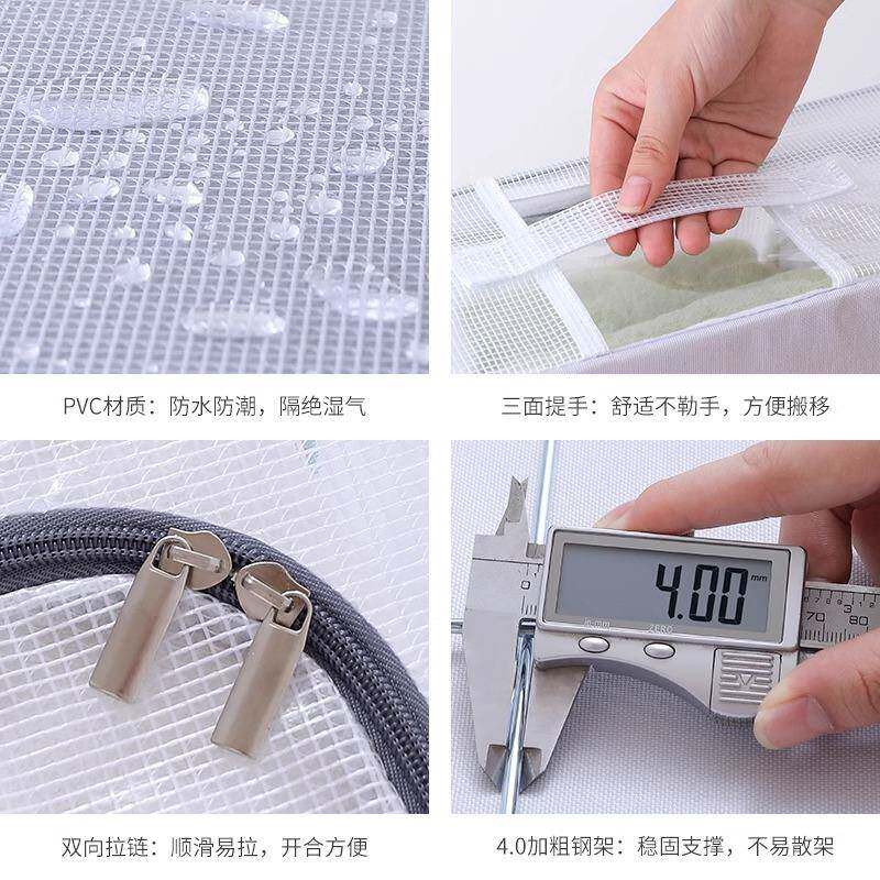 透明可视底收防纳箱家床用尘防水整理森澜盒可折叠收纳盒大量容储