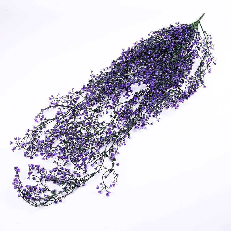 新款仿真花藤蔓植物金钟柳壁挂花假花藤条家居室内墙壁装饰花吊兰