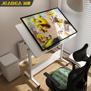 拼图桌可移动折叠美术绘画 画桌子专业儿童手工美术工作台设计师