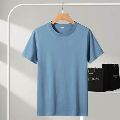 2022 simple solid color plain t-shirt for men gym sport tees