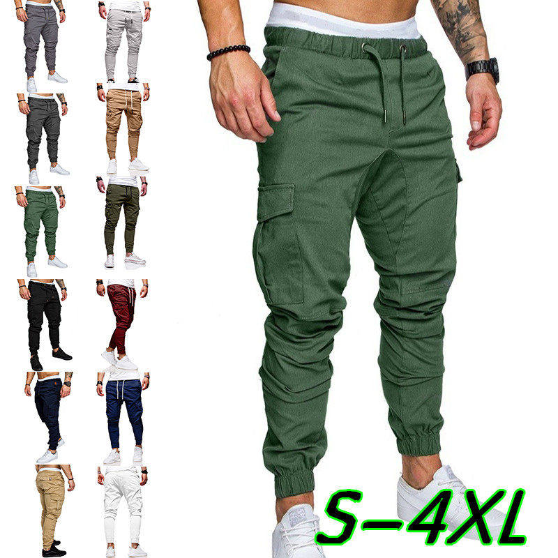 lid Multi-pocket Trousers Pants Plus Size Joggers Sweatpants