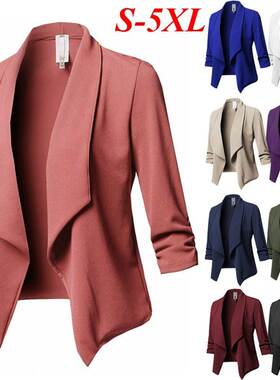Women's spring plus size slim suit coat jacket blazer to