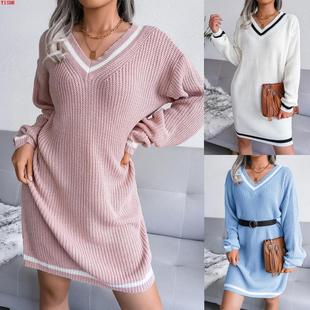 Autumn and Winter Woolen Dress Knitted Dress Women针织连衣裙
