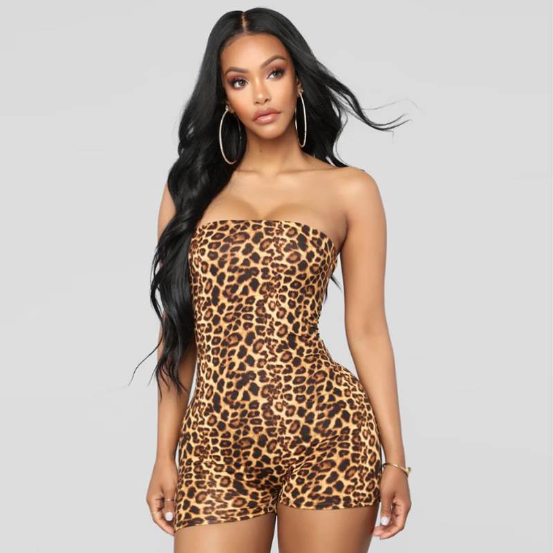 Fashion sexy strapless short jumpsuit 时尚性感抹胸短款连体裤