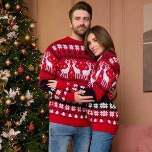 Christmas Ugly Sweater Women Men Xmas Jumper Men Couple 2024