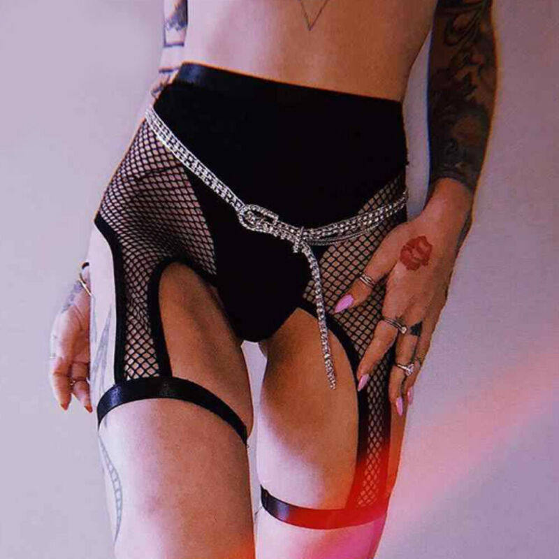 Sexy hollow fishnet stitching temptation panties诱惑情趣内裤