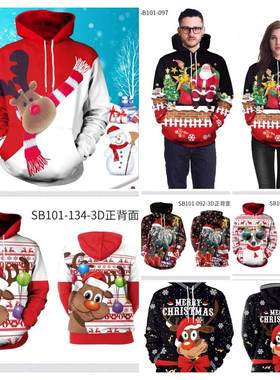 Hoodie Men Loose Women Xmas Jumper Christmas Ugly Sweater