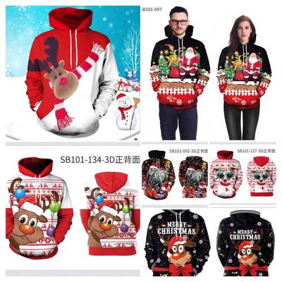 Hoodie Men Loose Women Xmas Jumper Christmas Ugly Sweater