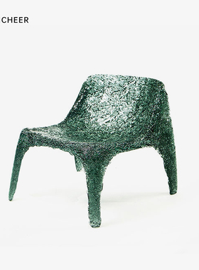 意式极简别墅客厅靠背休闲椅创意设计师聚碳酸酯轻奢风高端网红椅