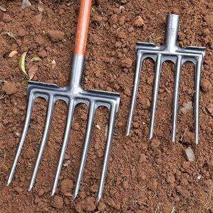 钢叉头锰钢翻地神器松土铁叉农用叉子锄头农村农具大全挖土器挖蒜