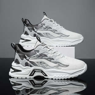 男童鞋子2026春秋新款中大童跑步鞋休闲老爹鞋初中学生防滑运动鞋