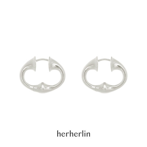 herherlin简约925银通用喇叭耳环