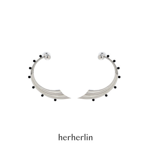 herherlin原创珍珠黑玛瑙耳环