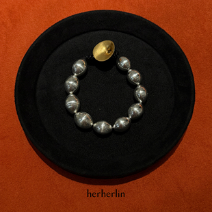 herherlin 【新品】原创橄榄银珠手链S925银珠高级感小众设计手串