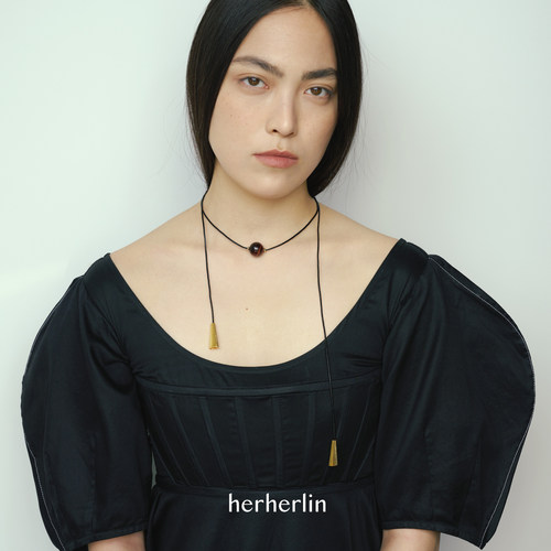 herherlin原创红虎眼石皮绳项链