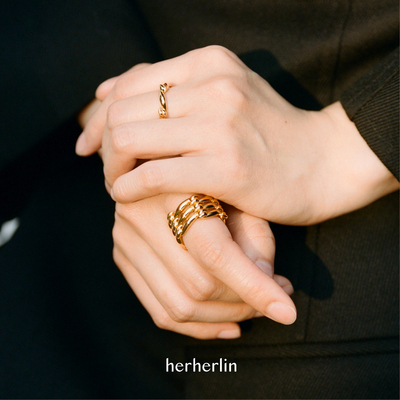 herherlin气质百搭扭结戒指