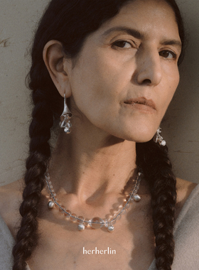 herherlin【新品】原创角铃白水晶塔项链小众设计串珠高级感颈链