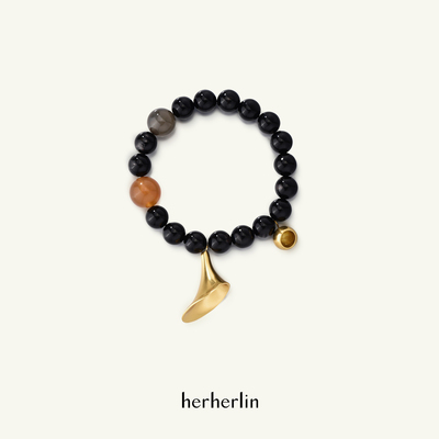 herherlin【新品】原创设计角铃好运天然水晶手串小众串珠礼物