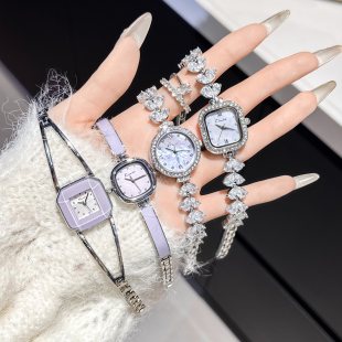 金米欧紫色系手表女高贵优雅手链表女士女款 精致小巧腕表2026新款